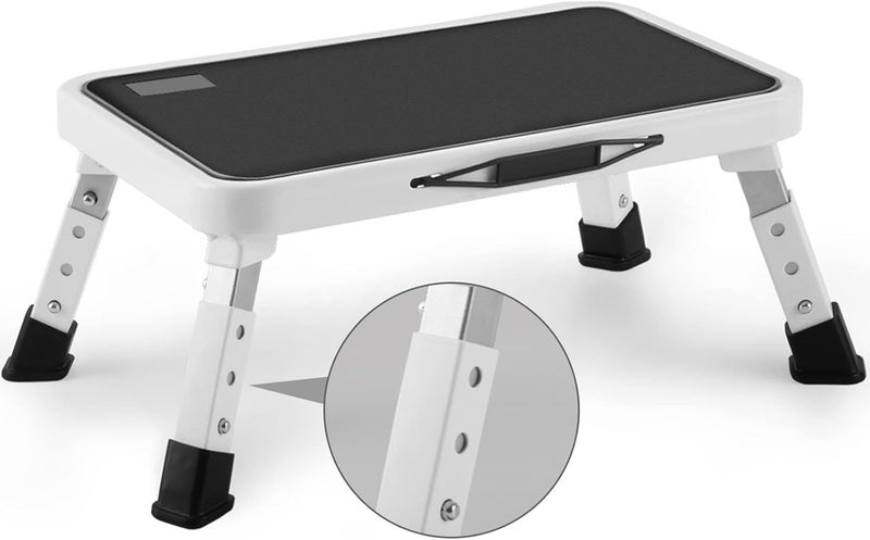 Jocauto Folding Step Stool, Height-Adjustable Step Stool with Non-Slip Platform, Step Ladder for Adults or Kids in Kitchen, Home, 330 Lbs Capacity - Image 1
